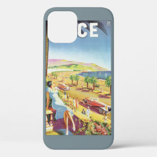 Coques Pour iPhone Affiche de voyage vintage, Nice, France Côte d'Azu