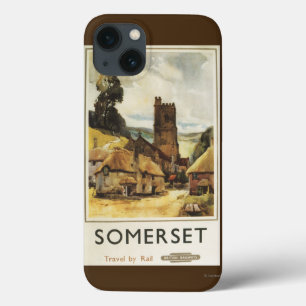 iPhone 13 Case Affiche ferroviaire britannique de scène
