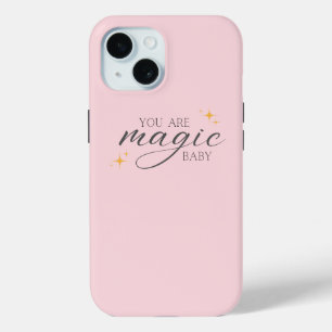 Coque Pour iPhone 15 Affirmation magique rose mignon