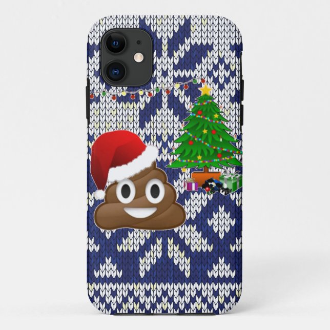 Coques Case-Mate iPhone affreux pull-over de Noël émoji (Dos)