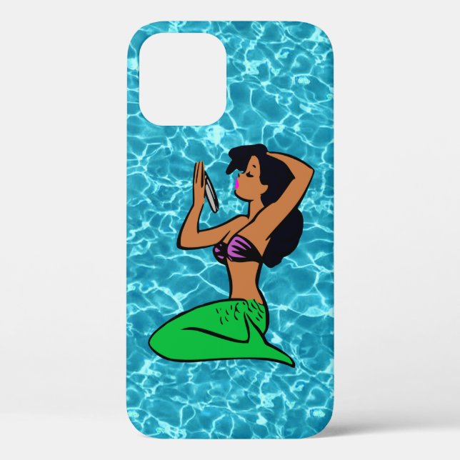 Coques Case-Mate iPhone afro latina mermaid océan (Verso)