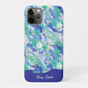 Case-Mate iPhone Case Agate Bleue Personnalisée Pierre Naturelle