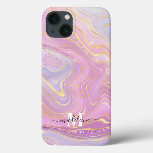Case-Mate iPhone Case Agate D'Iridescente En Marbre De Cristal Rose Et V