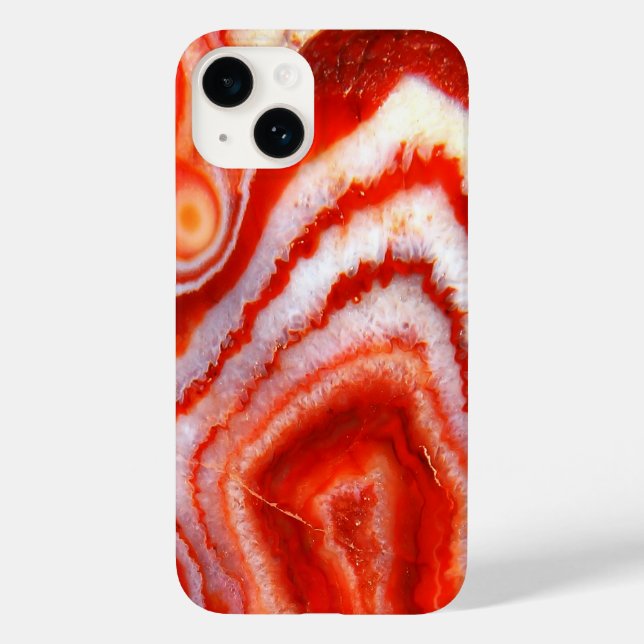 Coques Case-Mate iPhone Agate Orange Sanguine. (Verso)