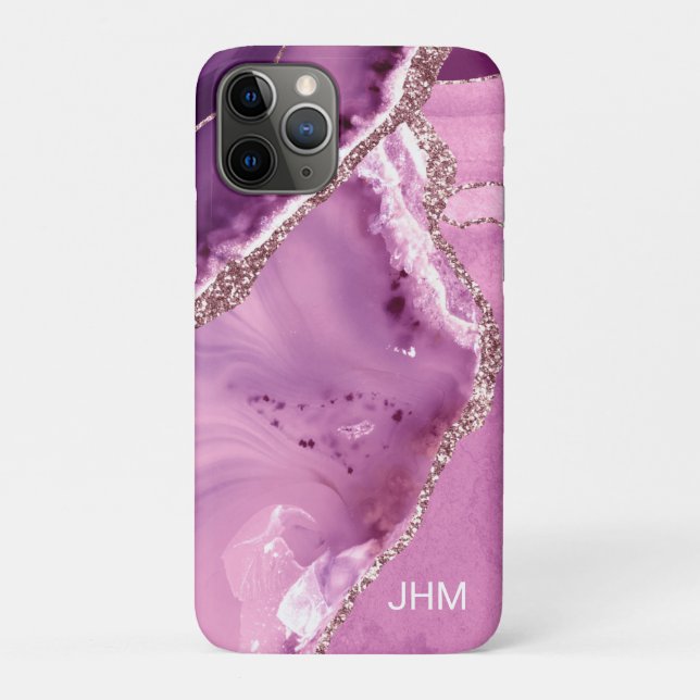 Coques Case-Mate iPhone Agate Violette Élégante (Dos)