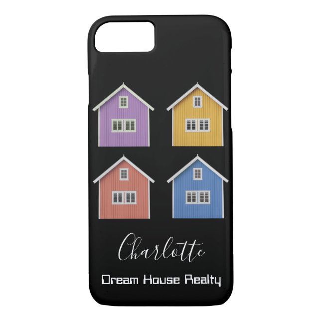 Coques Case-Mate iPhone Agent immobilier noir moderne (Dos)