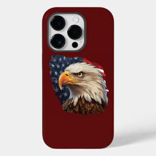 Coque Pour iPhone 14 Pro Aigle à drapeau américain