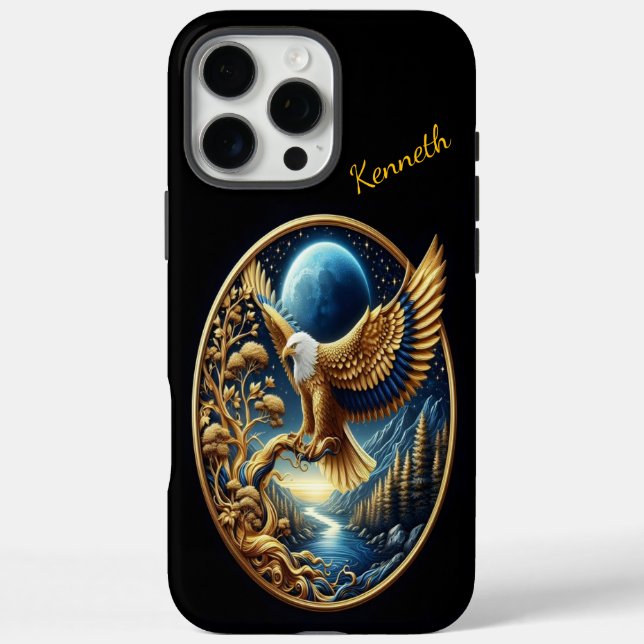 Coques Case-Mate iPhone Aigle d'or par Lune bleue (Verso)