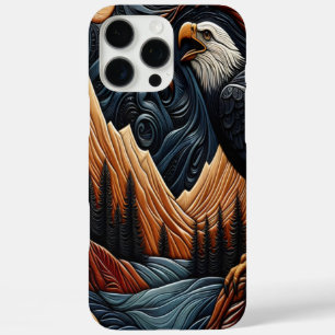 Coques iPhone 16 Pro Max Aigle en cuir Nature Design