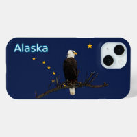 Aigle Et Drapeau De L'Alaska