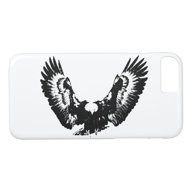 Coques Case-Mate iPhone Aigle noir et blanc (Dos (Horizontal))