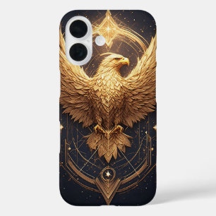 Coques iPhone 16 Aigle Ornemental Doré