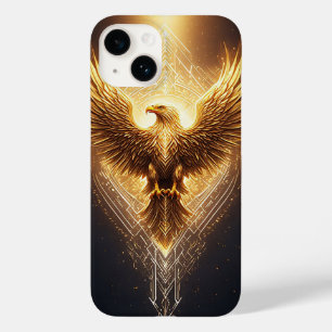 Coque Pour iPhone 14 Aigle Ornemental Doré
