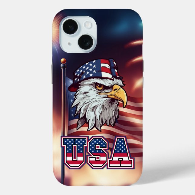 Coques Case-Mate iPhone Aigle patriotique américaine (Verso)