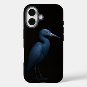 Coques iPhone 16 Aigrette bleue Little Blue Heron Black 4 Luxe iPho