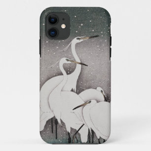 Case-Mate iPhone Case Aigrettes japonaises Grues Oiseau Hiver Neige Art