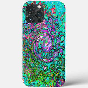 Case-Mate iPhone Case Aigue-marine Groovy Abstrait Rétro Liquide Tourbil