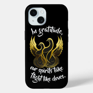 Coque Pour iPhone 15 Ailes dorées de gratitude