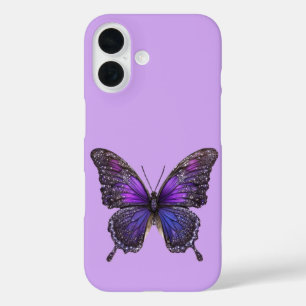 Coques iPhone 16 Ailes rides : Papillon pourpre