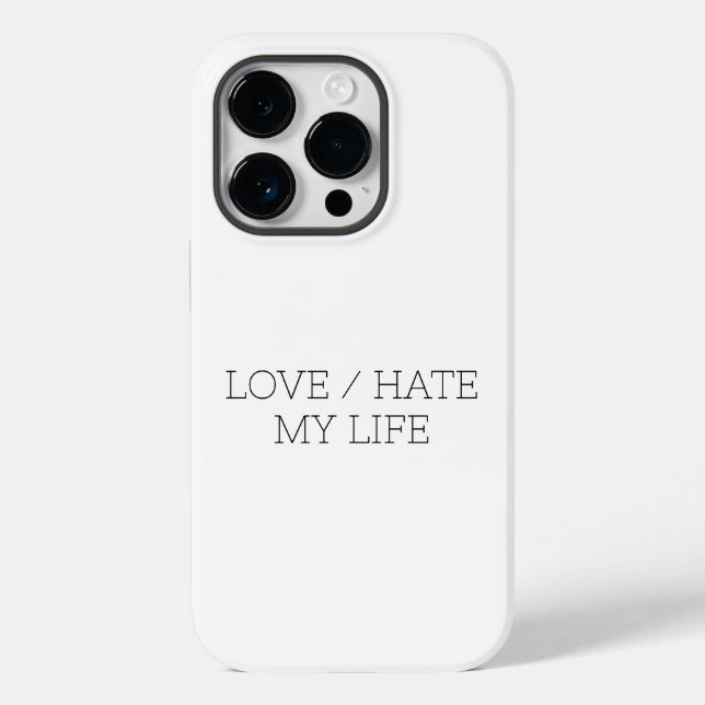 Coques Case-Mate iPhone Aimer/haïr ma vie (Verso)