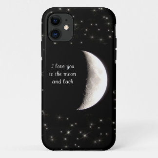 Coques Pour iPhone Aimez-vous dans la lune et le cas arrière de