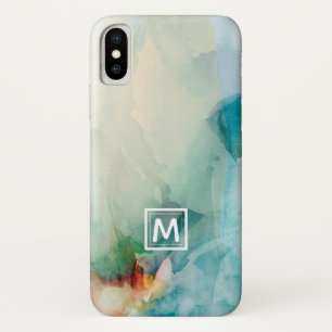 Case-Mate iPhone Case Ajouter votre initiale Aversion - Aquarelle bleu
