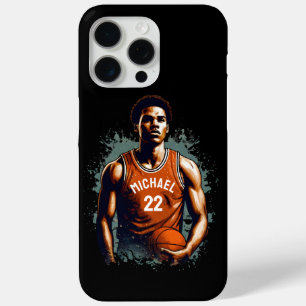 Coque iPhone 15 Pro Max Ajouter Votre Nom Et Numéro Joueur De basket Perso