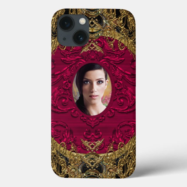 Coques Case-Mate iPhone Ajouter Votre Photo Elegant Baroque Chic (Verso)