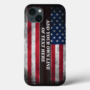 Case-Mate iPhone Case Ajouter votre texte sur le drapeau américain