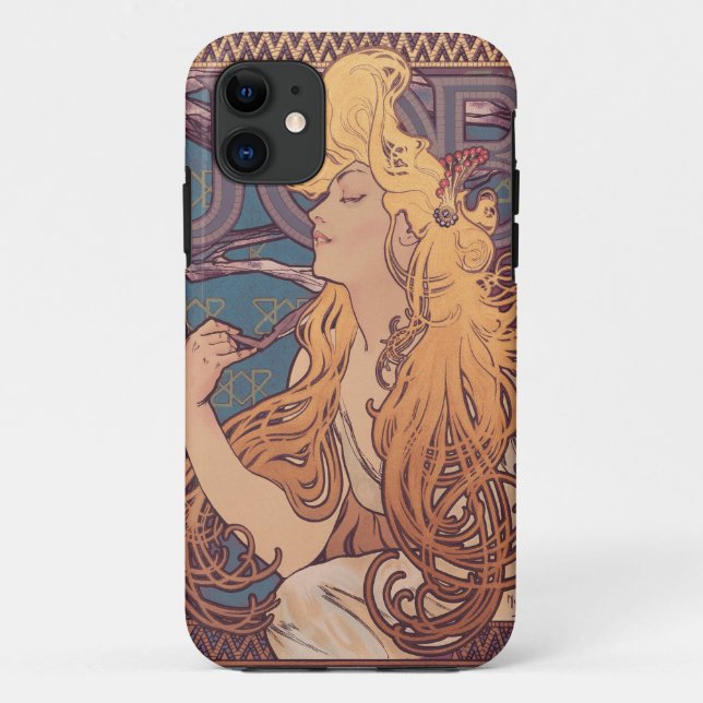 Coques Case-Mate iPhone Alfonse Mucha Job Art Nouveau femme (Dos)