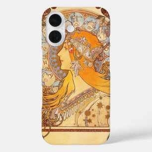 Coques iPhone 16 Alfonse Mucha Zodiac Art nouveau femme