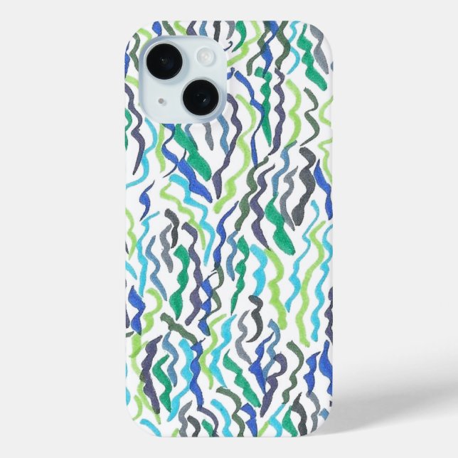 Coques Case-Mate iPhone Algues bleues et vertes (Verso)
