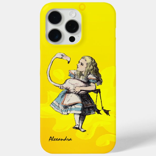 Coques Case-Mate iPhone Alice Au Pays Des Merveilles Flamant rose rose (Verso)