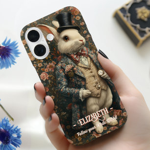 Coques iPhone 16 Alice au pays des merveilles Lapin blanc en mantea