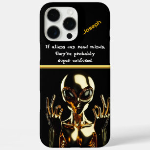 Coques iPhone 16 Pro Max Alien d'or à la zone 51