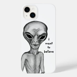 Coque Pour iPhone 14 Plus Alien gris, je veux croire