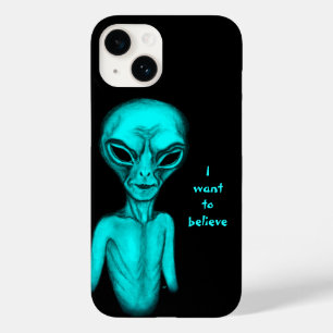 Coque Pour iPhone 14 Alien, je veux croire