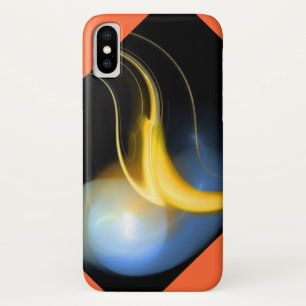 Coque iPhone X ALIEN PEARL bleu noir jaune