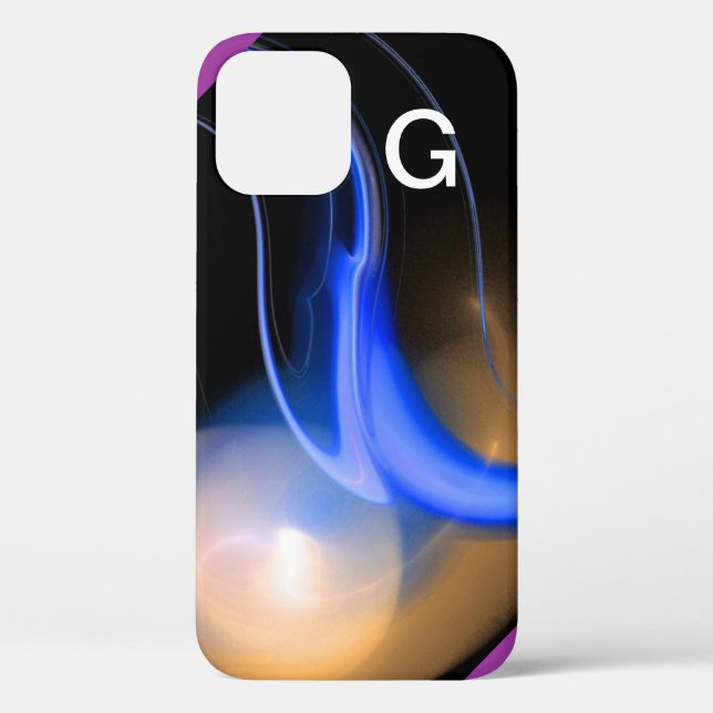 Coques Case-Mate iPhone ALIEN PEARL monogramme violet (Verso)