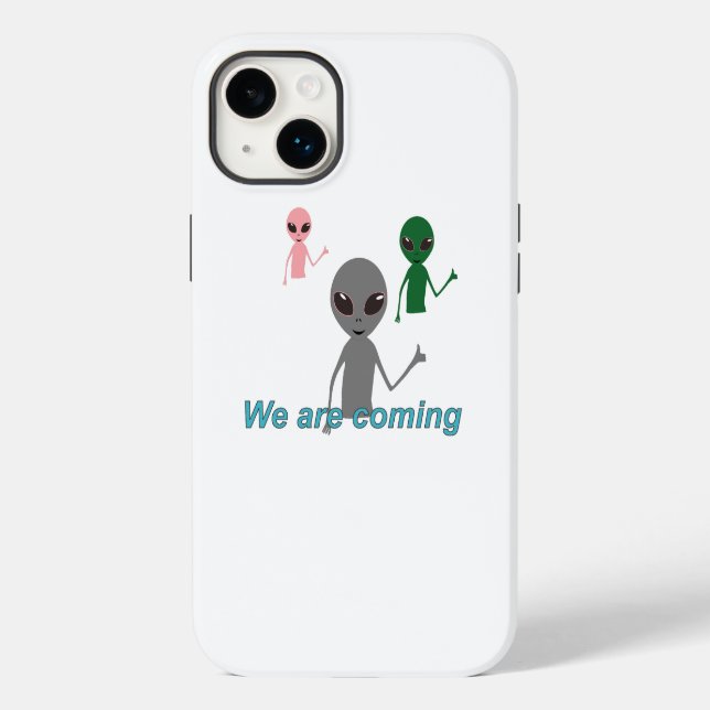 Coques Case-Mate iPhone Aliens montrant un geste "j'aime" (Verso)