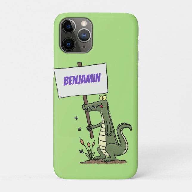 Coques Case-Mate iPhone Aligator de crocodile drôle avec dessin animé (Dos)