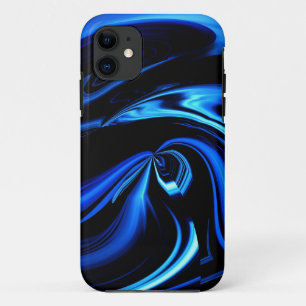 Coque iPhone 11 Alimentation Abstraite De La Baleine Bleue