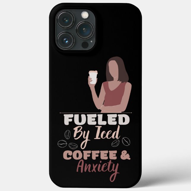 Coques Case-Mate iPhone Alimenté Par Café Glacé Et Téléphone Anxiété (Verso)