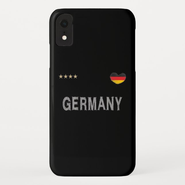 Coques Case-Mate iPhone Allemagne Football Fan Chemise Coeur (Dos)