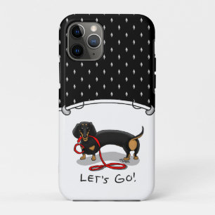 Case-Mate iPhone Case Allons-y ! Dachshund (noir et tan) Drôle chien
