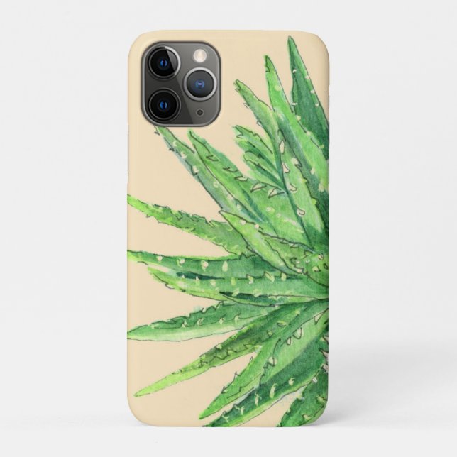 Coques Case-Mate iPhone Aloe aquarelle design sur une phonecase. (Dos)