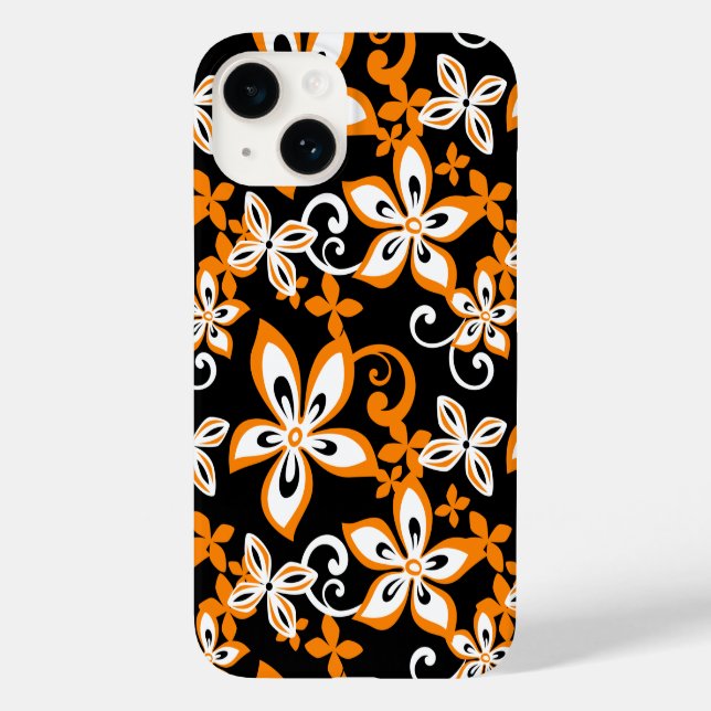 COQUES Case-Mate iPhone ALOHA HAWAII (NOIR/ORANGE) (Verso)