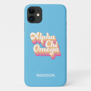 Case-Mate iPhone Case Alpha Chi Omega Écriture Groovy