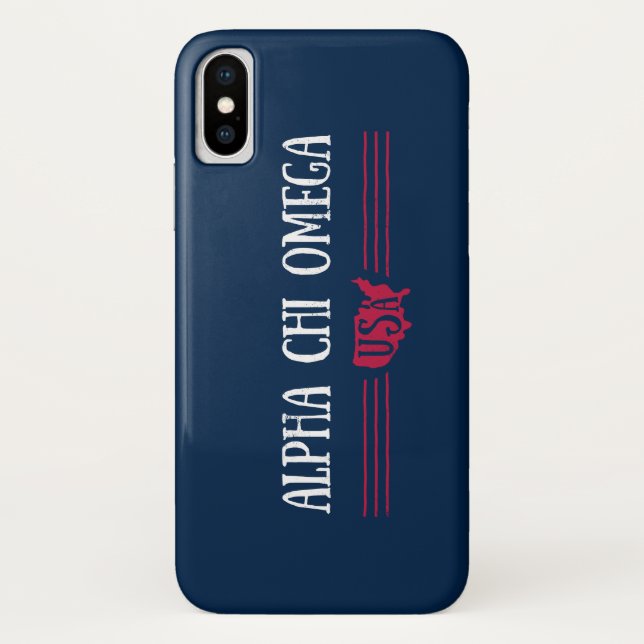 Coques Case-Mate iPhone Alpha Chi Omega - Etats-Unis (Dos)
