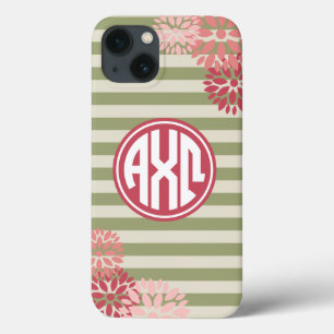 iPhone 13 Coque Alpha Chi Omega   Monogram Stripe Pattern